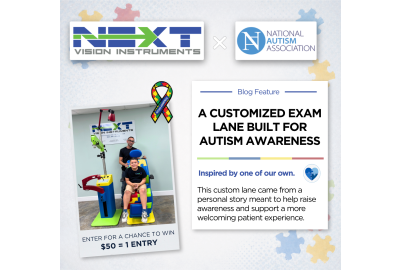 Autism Awareness custom exam lane giveaway from Next Vision Instruments